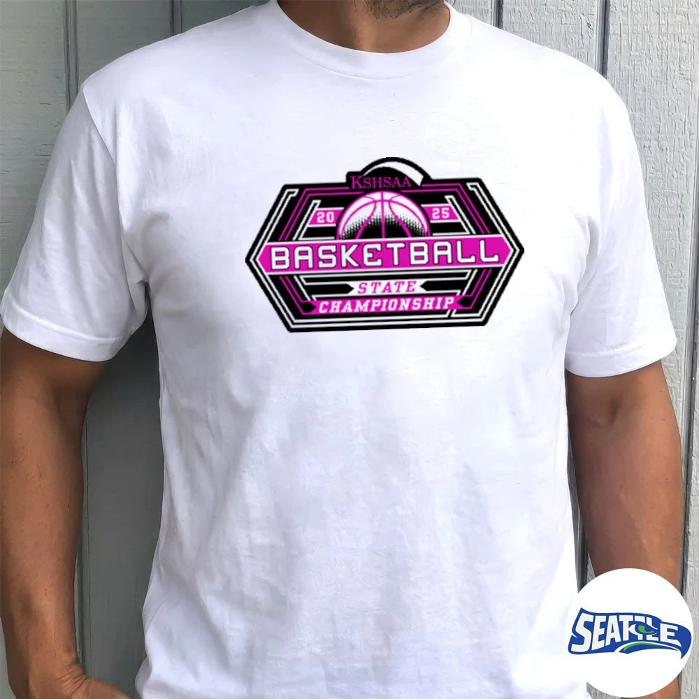 Official KSHSAA 2025 Basketball State Championship Logo t-shirt