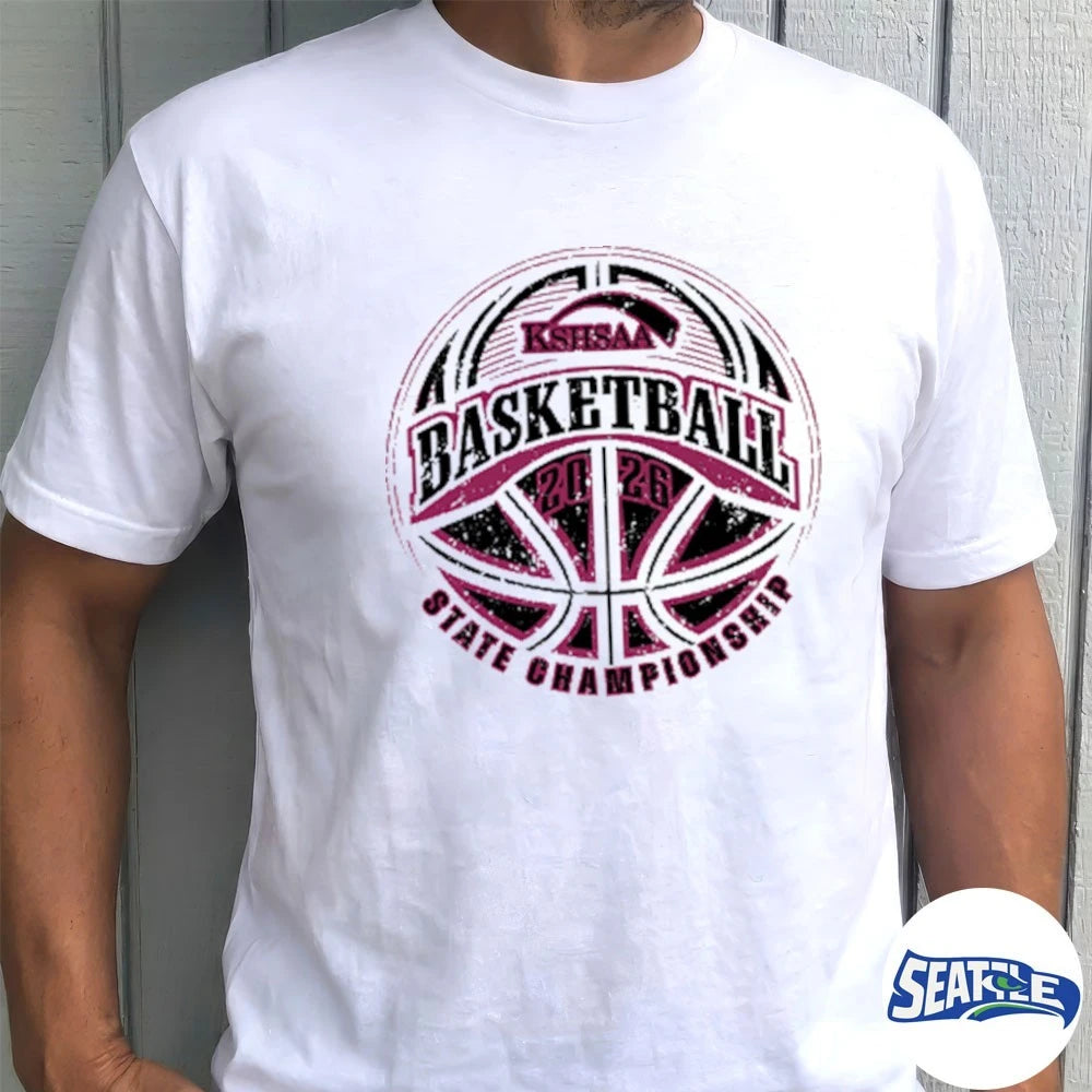 Official KSHSAA 2026 Basketball State Championship Logo t-shirt