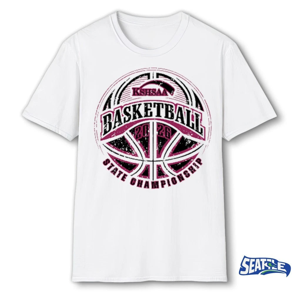 Official KSHSAA 2026 Basketball State Championship Logo t-shirt