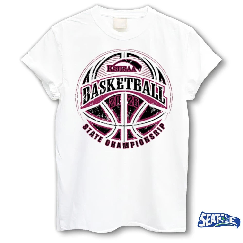 Official KSHSAA 2026 Basketball State Championship Logo t-shirt