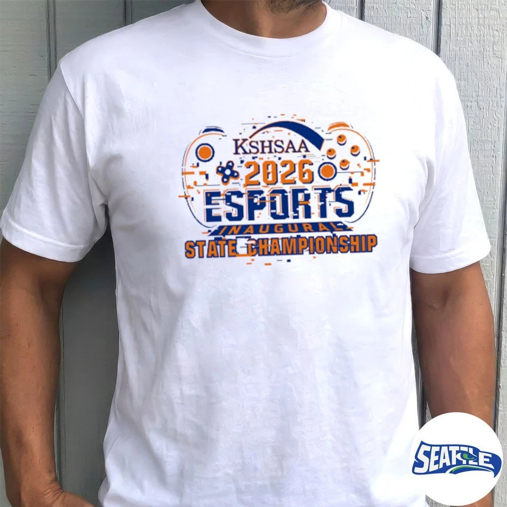 Official KSHSAA 2026 Esports Inaugural State Championship Logo t-shirt