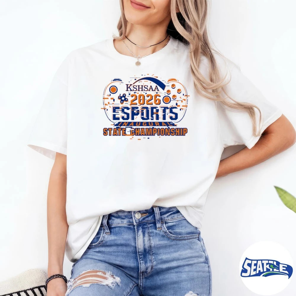 Official KSHSAA 2026 Esports Inaugural State Championship Logo t-shirt