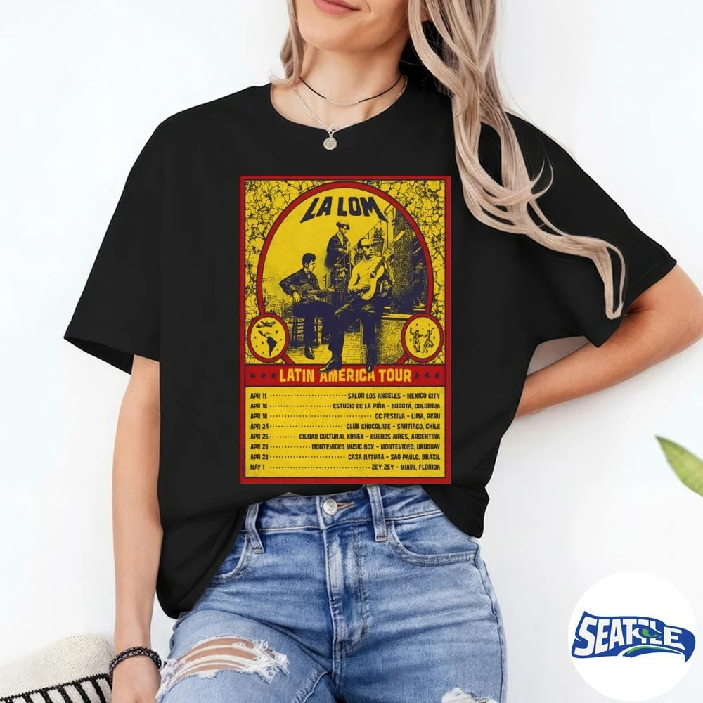 Official La Lom April – May 2026 Latin America Shows Poster t-shirt