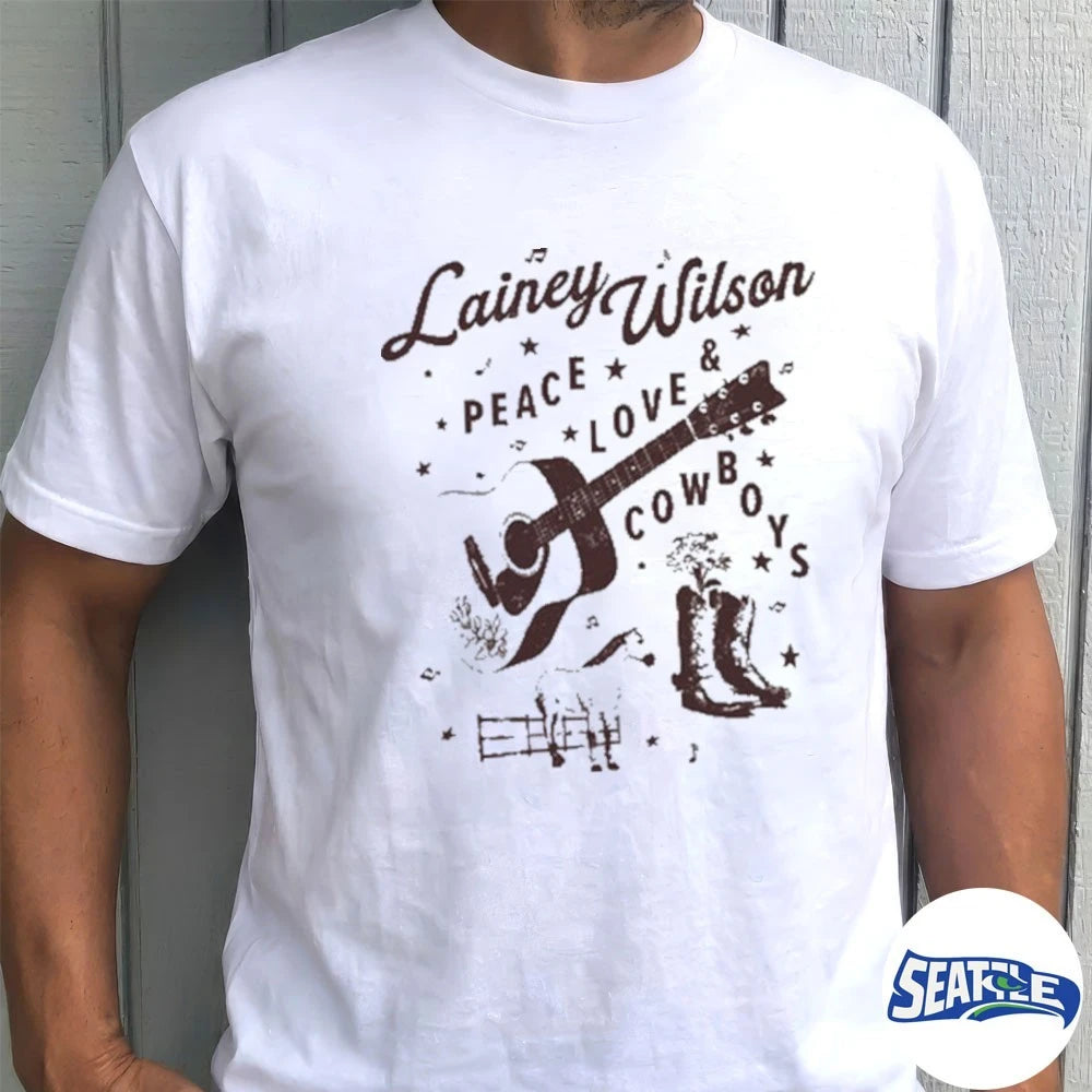 Official Lainey Wilson Peace Love Cowboys 2026 t-shirt