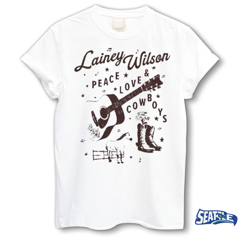 Official Lainey Wilson Peace Love Cowboys 2026 t-shirt