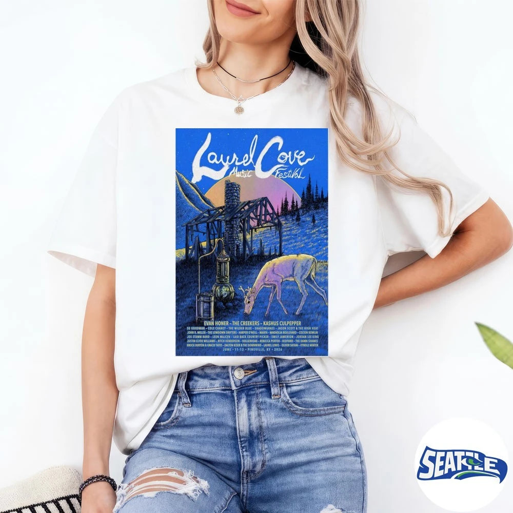 Official Laurel Cove Music Festival June 11-13 2026 Pineville KY Poster t-shirt