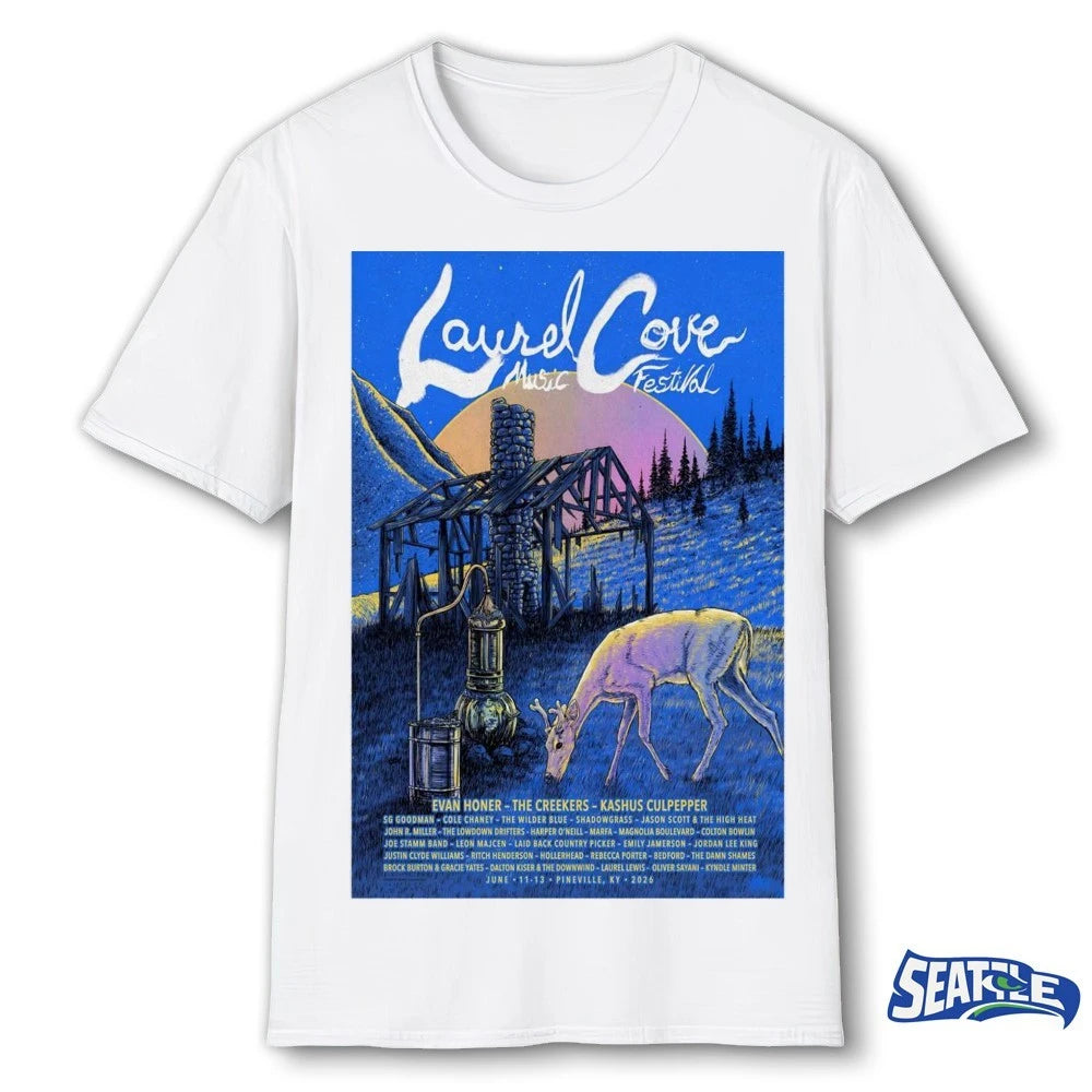 Official Laurel Cove Music Festival June 11-13 2026 Pineville KY Poster t-shirt
