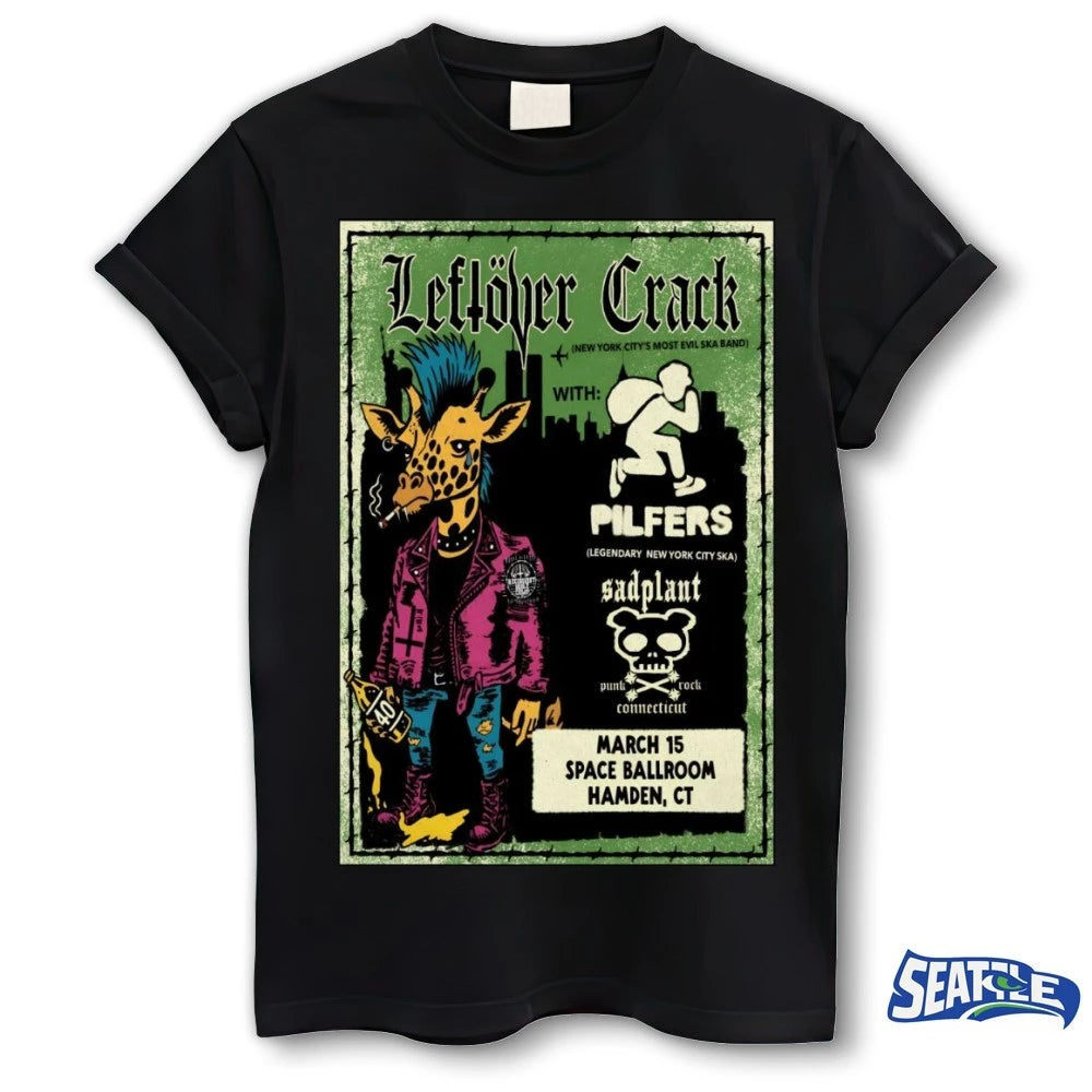 Official Leftover Crack Tour Space Ballroom Hamden CT On March 15 2026 Poster t-shirt
