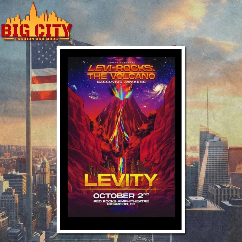 Official Levity Oct 2 2026 Red Rocks Amphitheatre In Morrison CO Poster T-shirt