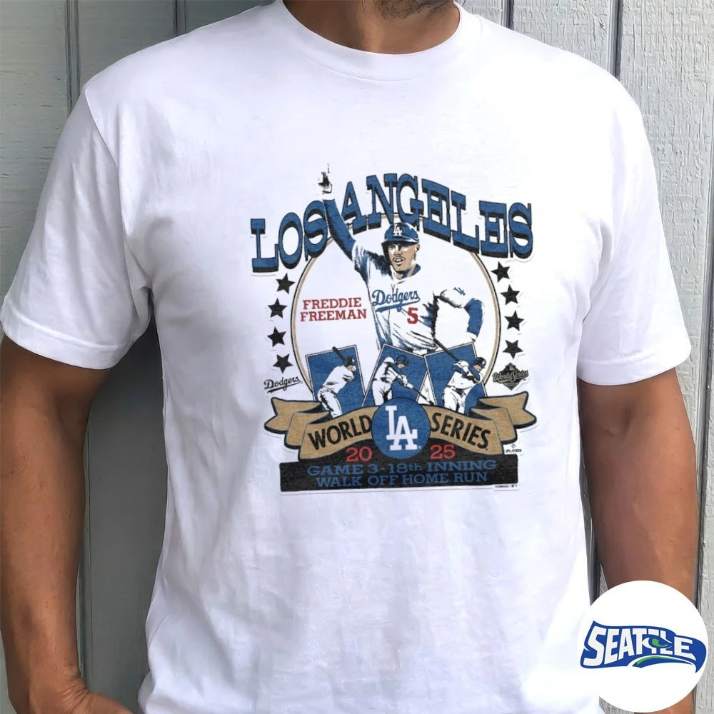 Official Los Angeles Dodgers Freddie Freeman Homage 2026 Game 3 – 18th Inning Walk Off Home Run t-shirt