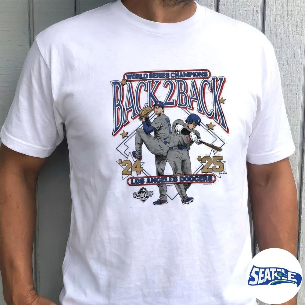 Official Los Angeles Dodgers Shohei Ohtani Homage 2026 Back-to-Back World Series Champions t-shirt