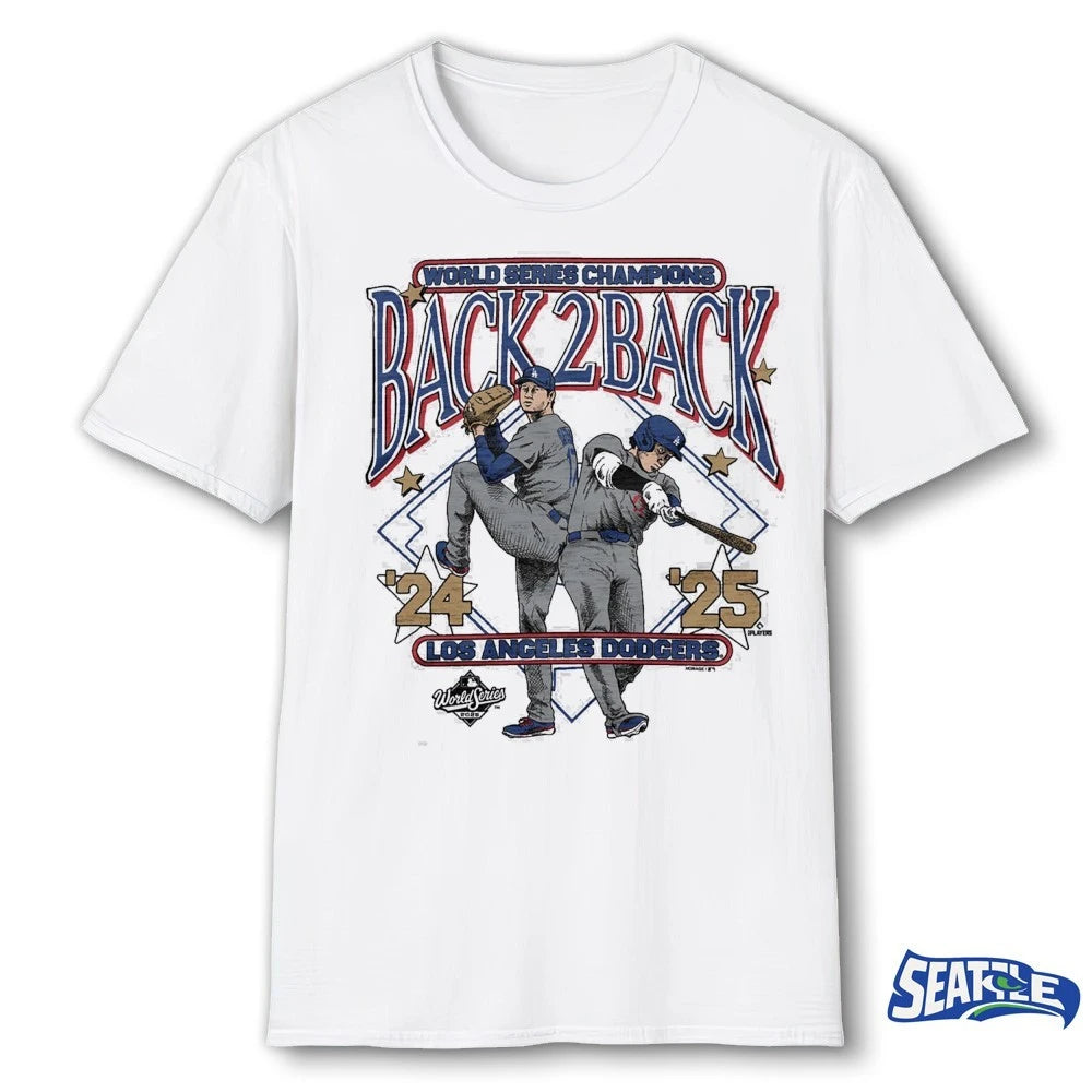 Official Los Angeles Dodgers Shohei Ohtani Homage 2026 Back-to-Back World Series Champions t-shirt