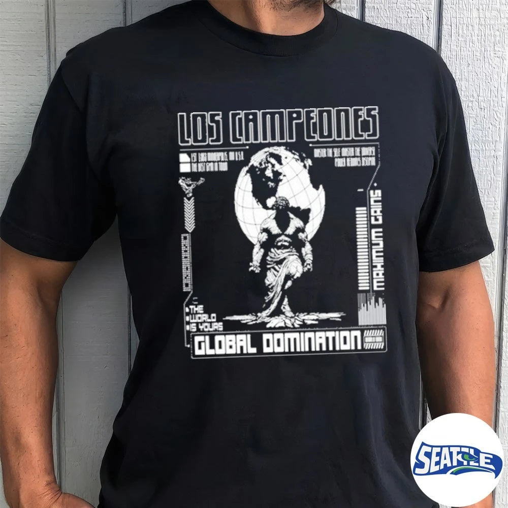 Official Los Campeones Global Domination t-shirt