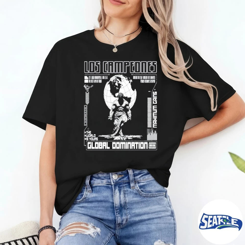 Official Los Campeones Global Domination t-shirt