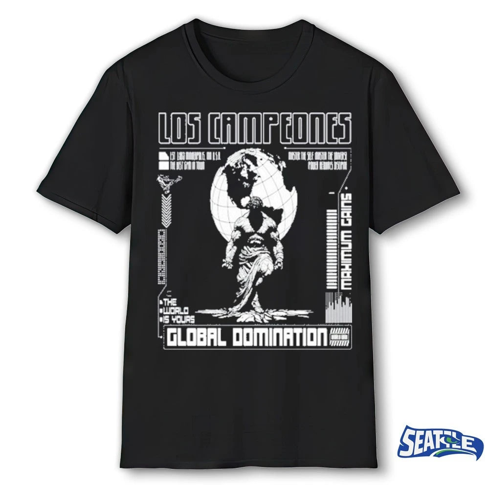 Official Los Campeones Global Domination t-shirt