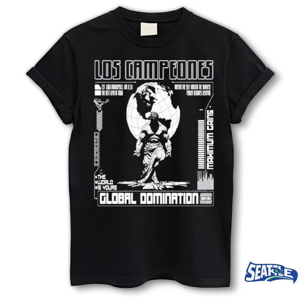 Official Los Campeones Global Domination t-shirt