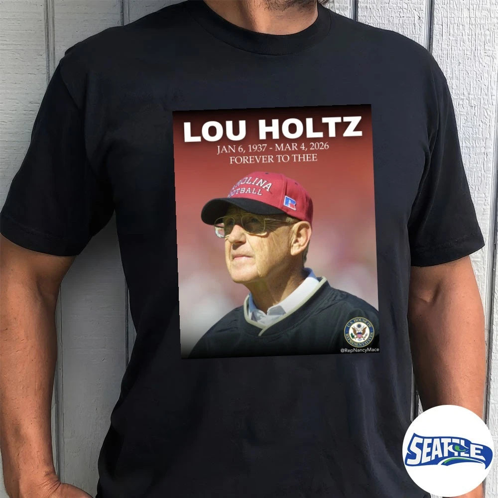 Official Lou Holtz January 6 1937 – March 4 2026 Forever To Thee Poster t-shirt