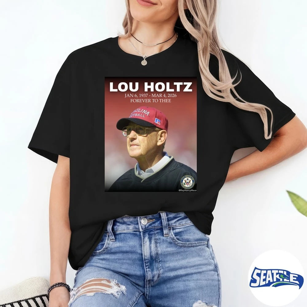 Official Lou Holtz January 6 1937 – March 4 2026 Forever To Thee Poster t-shirt