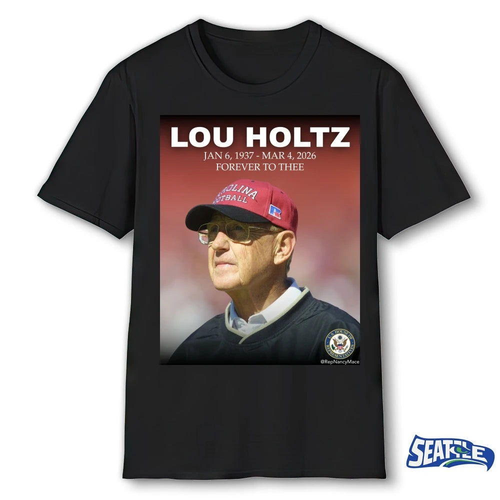 Official Lou Holtz January 6 1937 – March 4 2026 Forever To Thee Poster t-shirt