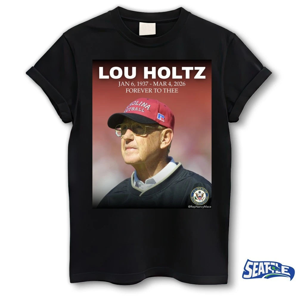 Official Lou Holtz January 6 1937 – March 4 2026 Forever To Thee Poster t-shirt