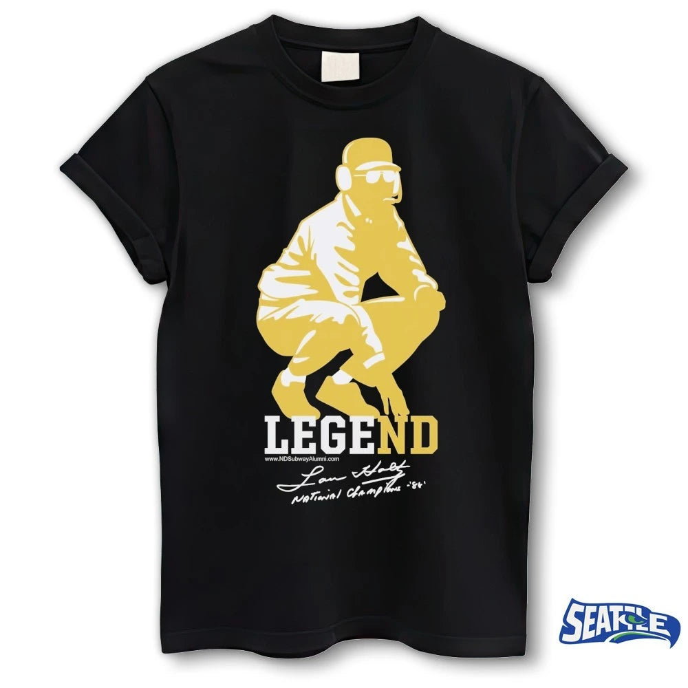 Official Lou Holtz Legend National Champions ND Subway Alumni Signature t-shirt