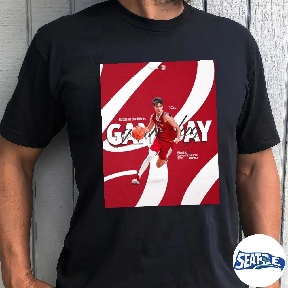 Official luke skaljac Battle Of The Bricks Gameday Miami At Ohio Convocation Center Poster t-shirt