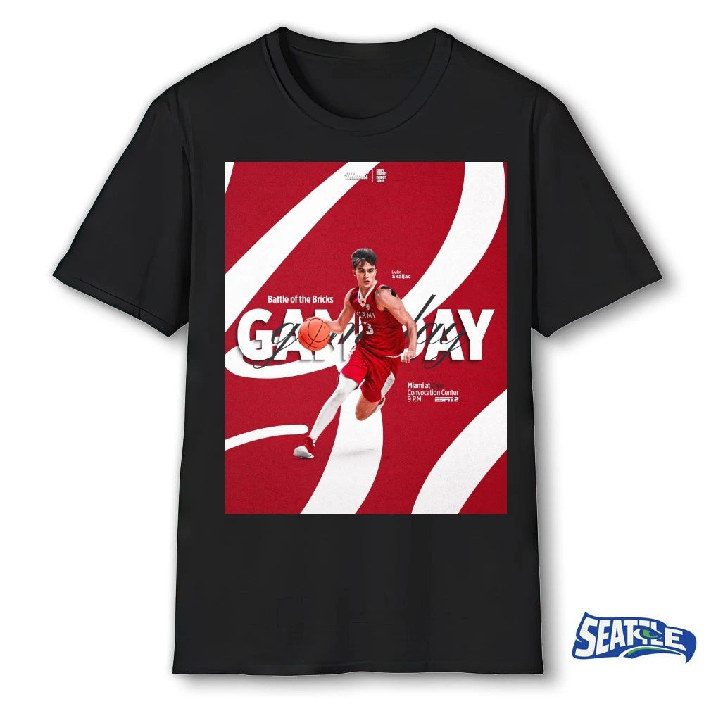 Official luke skaljac Battle Of The Bricks Gameday Miami At Ohio Convocation Center Poster t-shirt