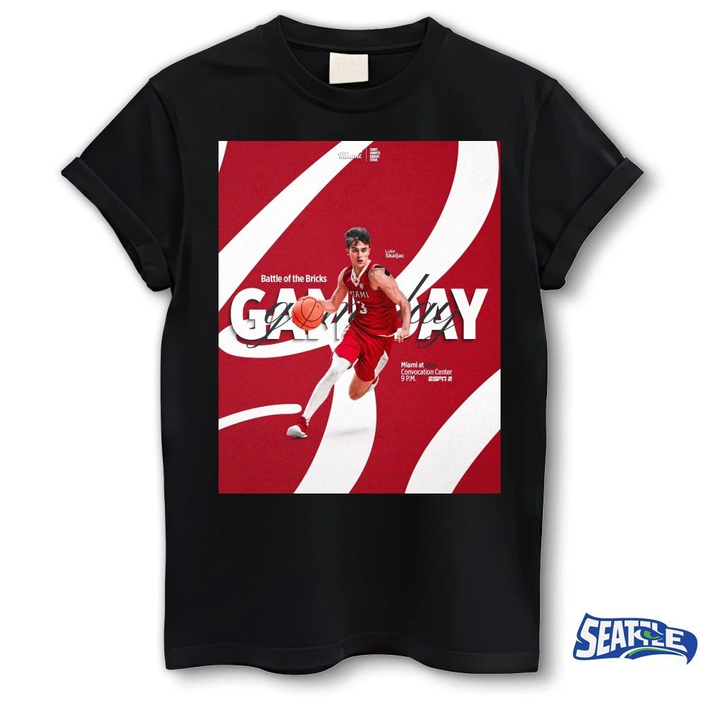 Official luke skaljac Battle Of The Bricks Gameday Miami At Ohio Convocation Center Poster t-shirt