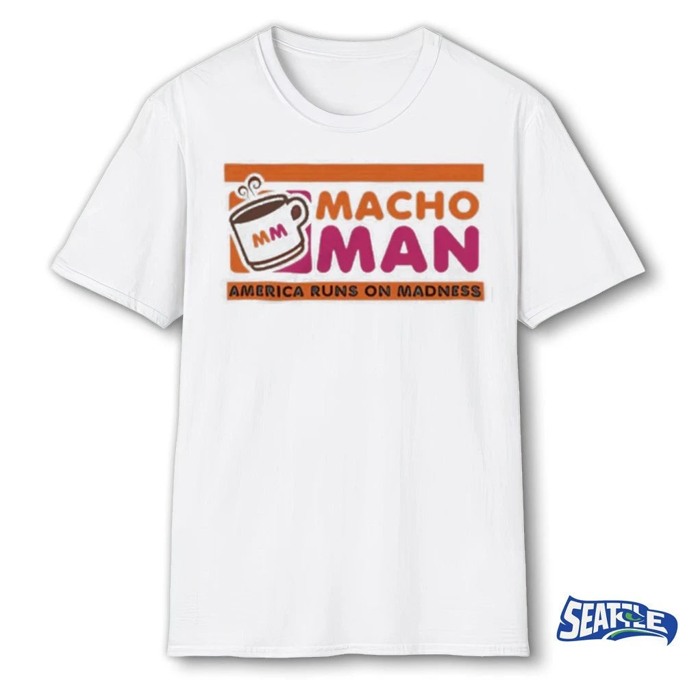 Official Macho Man America Runs on Madness t-shirt