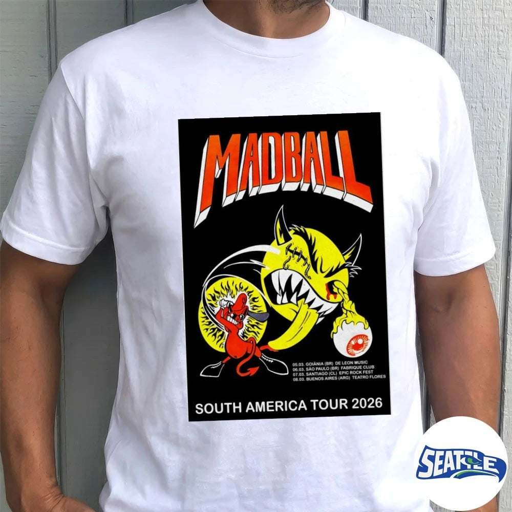 Official Madball South America 2026 Shows March 05 – 08 Poster t-shirt