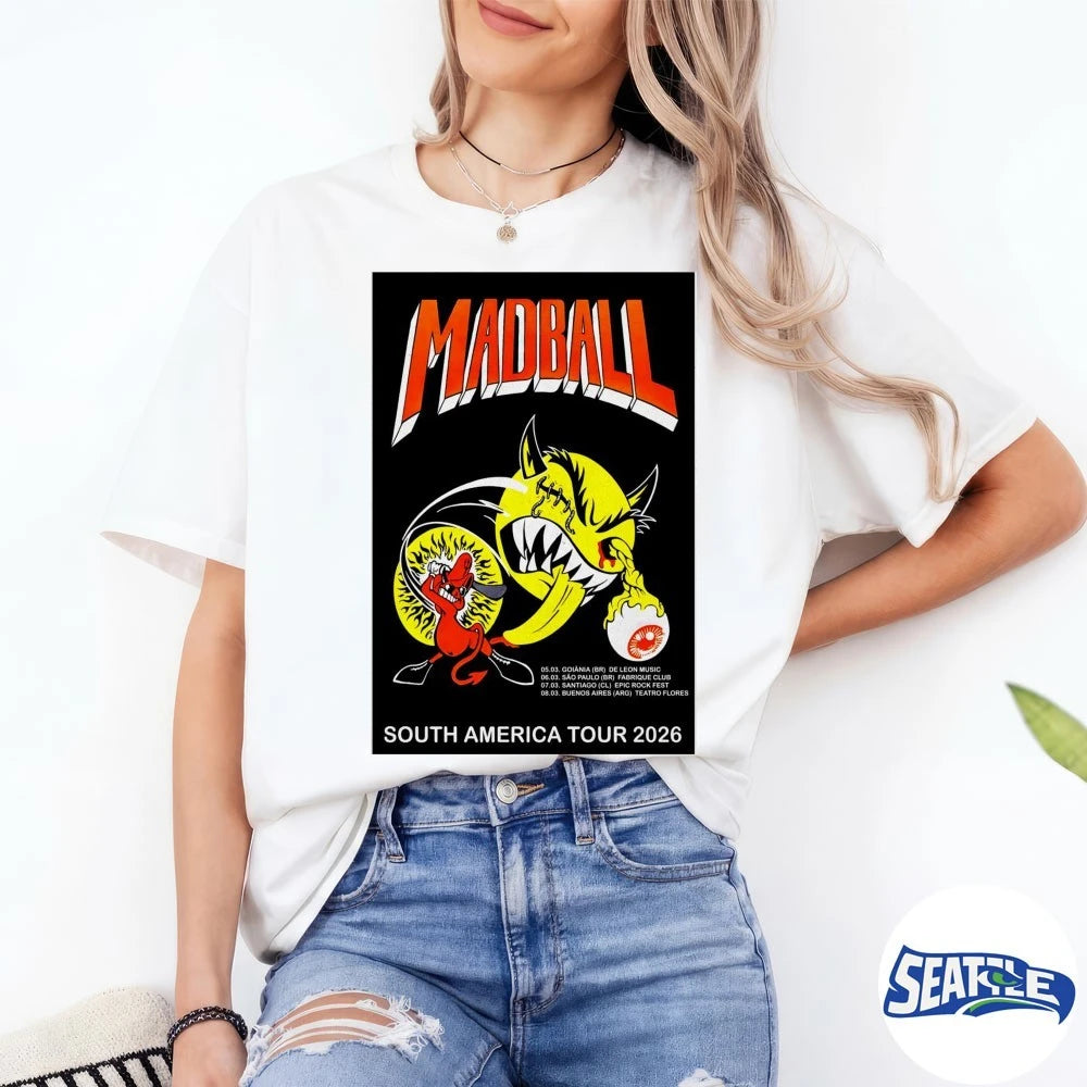 Official Madball South America 2026 Shows March 05 – 08 Poster t-shirt