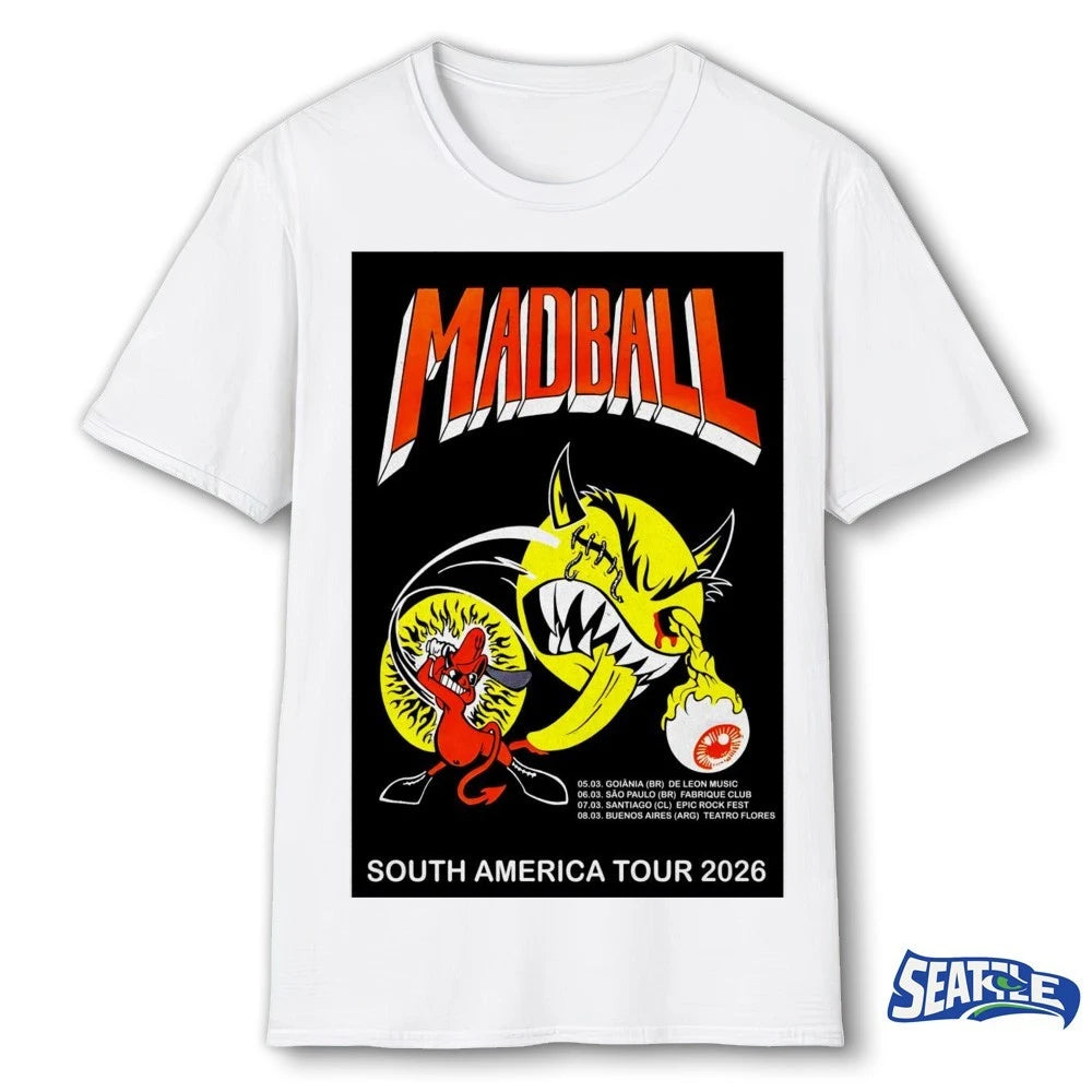 Official Madball South America 2026 Shows March 05 – 08 Poster t-shirt