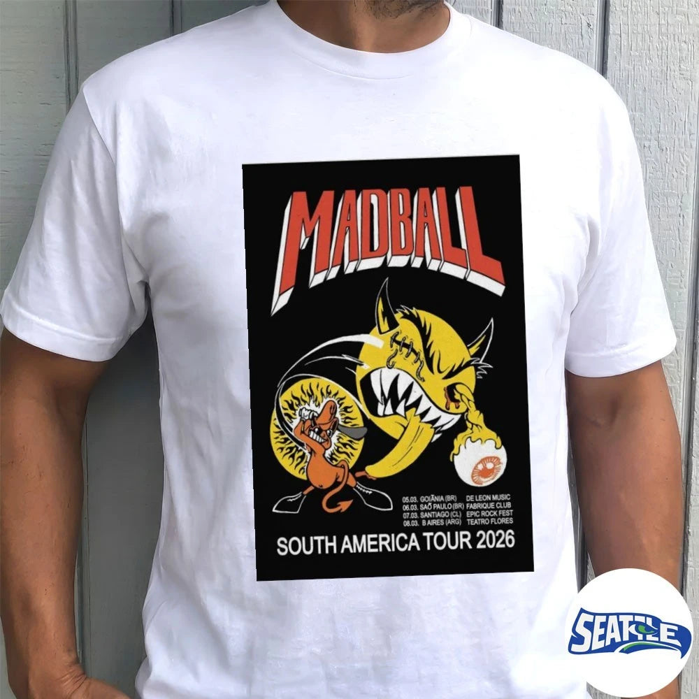 Official Madball South America Tour 2026 March 05 – 08 Poster t-shirt