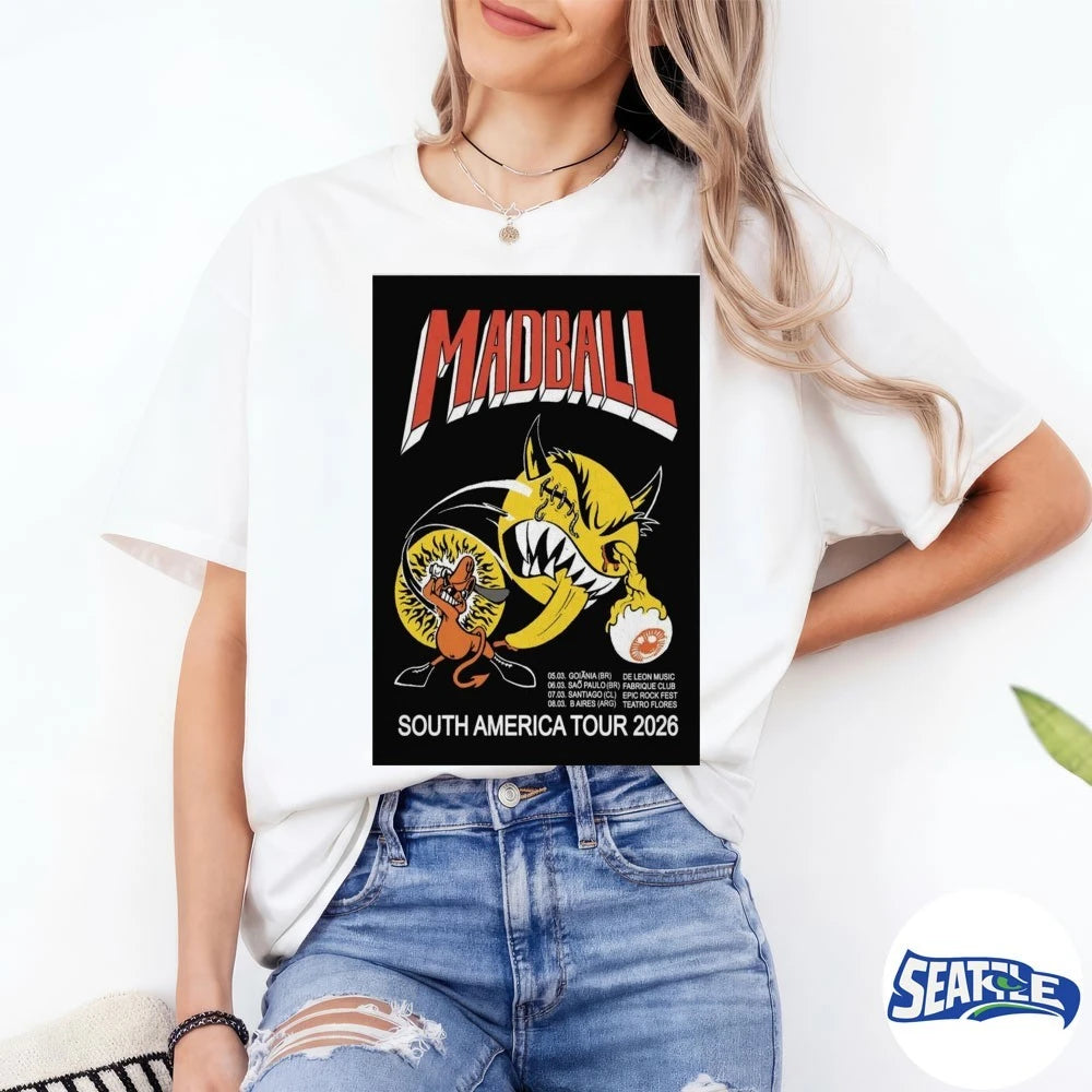 Official Madball South America Tour 2026 March 05 – 08 Poster t-shirt