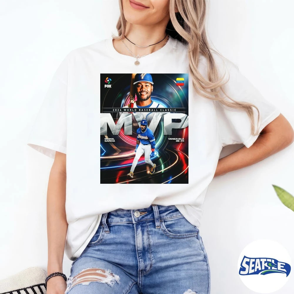 Official Maikel Garcia 2026 World Baseball Classic MVP FOX Sports MLB Poster t-shirt