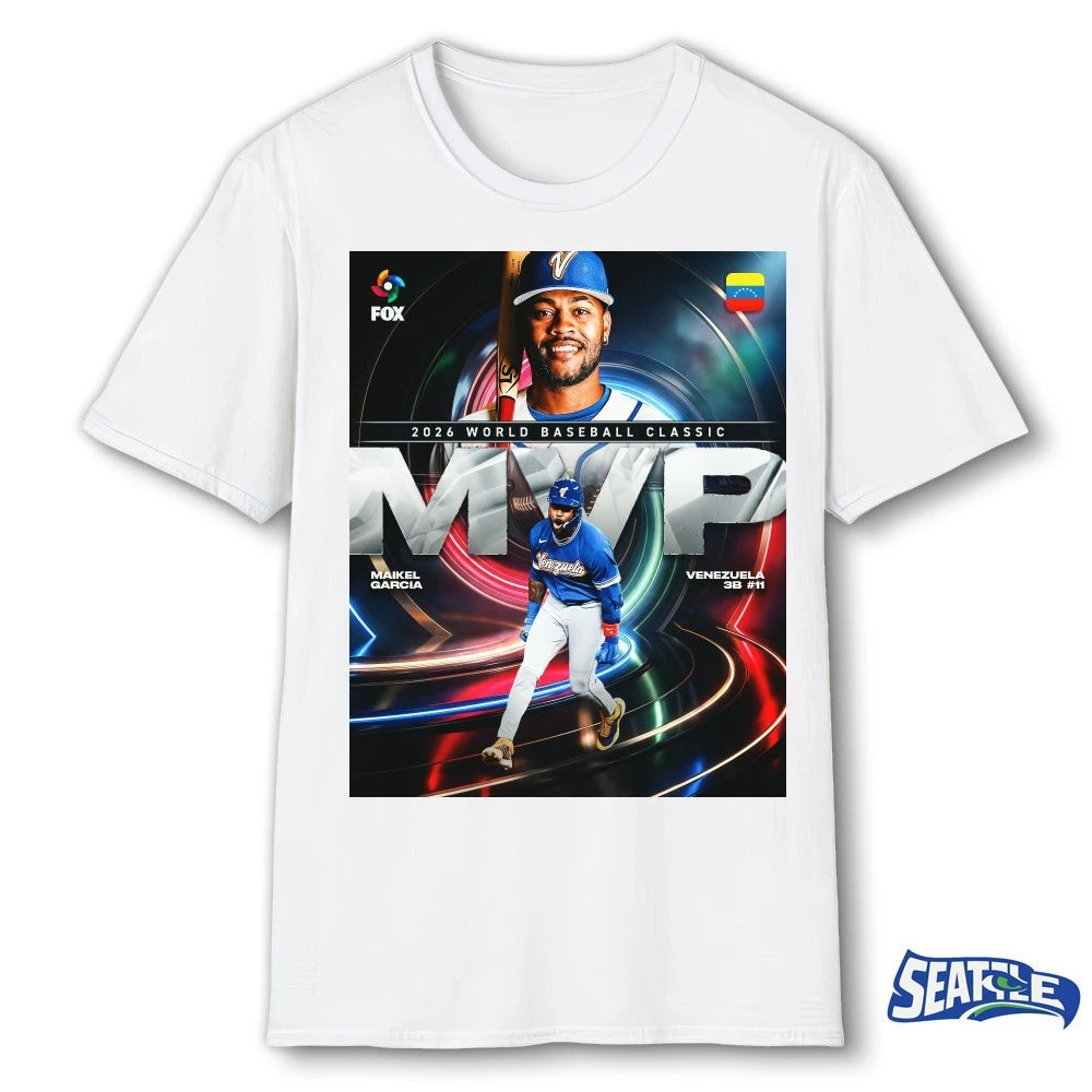 Official Maikel Garcia 2026 World Baseball Classic MVP FOX Sports MLB Poster t-shirt