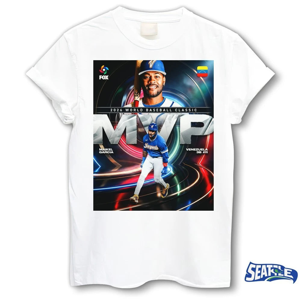 Official Maikel Garcia 2026 World Baseball Classic MVP FOX Sports MLB Poster t-shirt