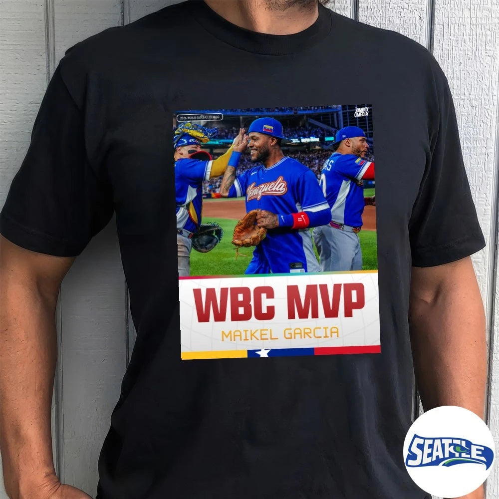 Official Maikel Garcia Venezuela MVP of the World Baseball Classic 2026 Poster t-shirt