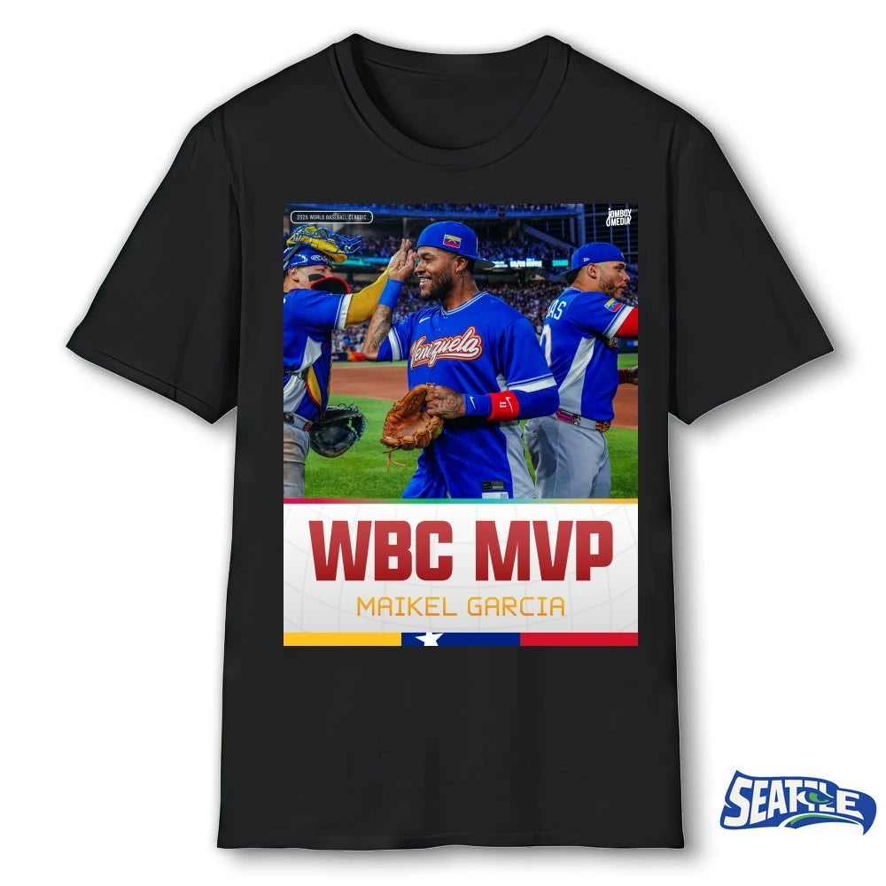 Official Maikel Garcia Venezuela MVP of the World Baseball Classic 2026 Poster t-shirt