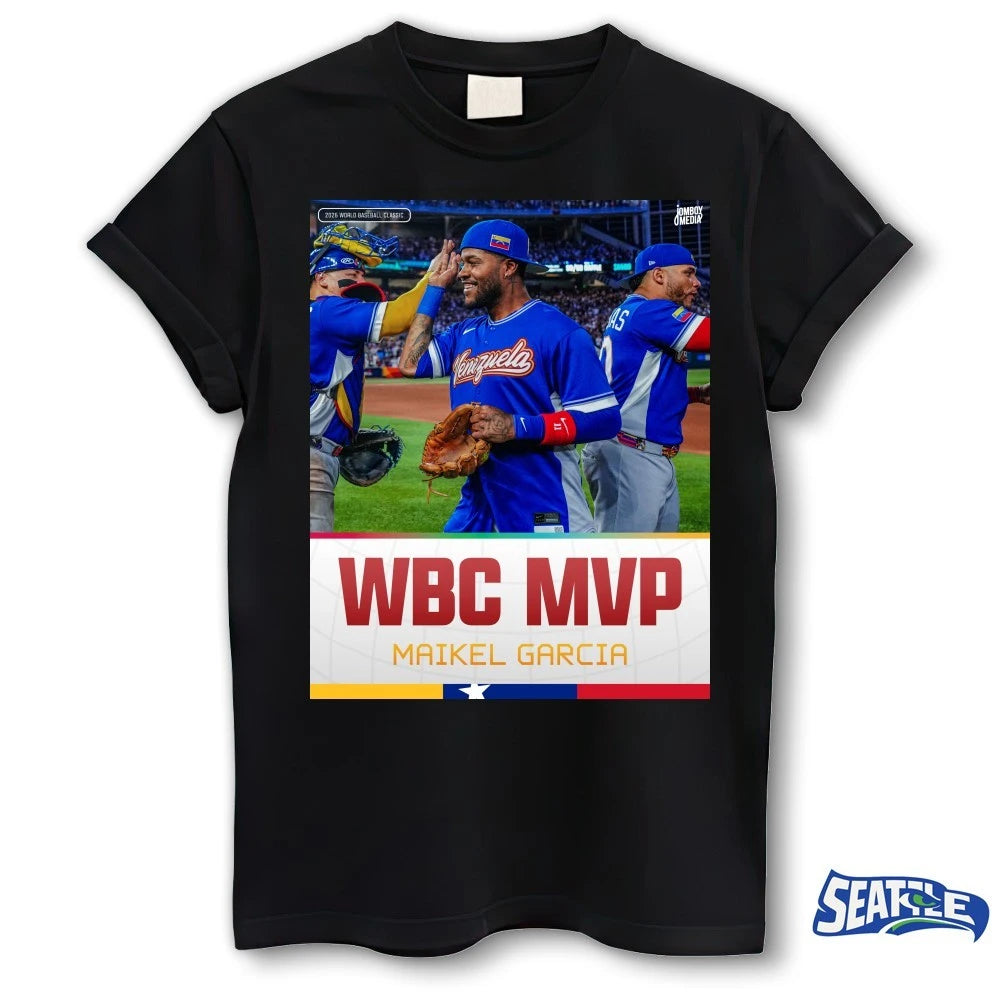 Official Maikel Garcia Venezuela MVP of the World Baseball Classic 2026 Poster t-shirt