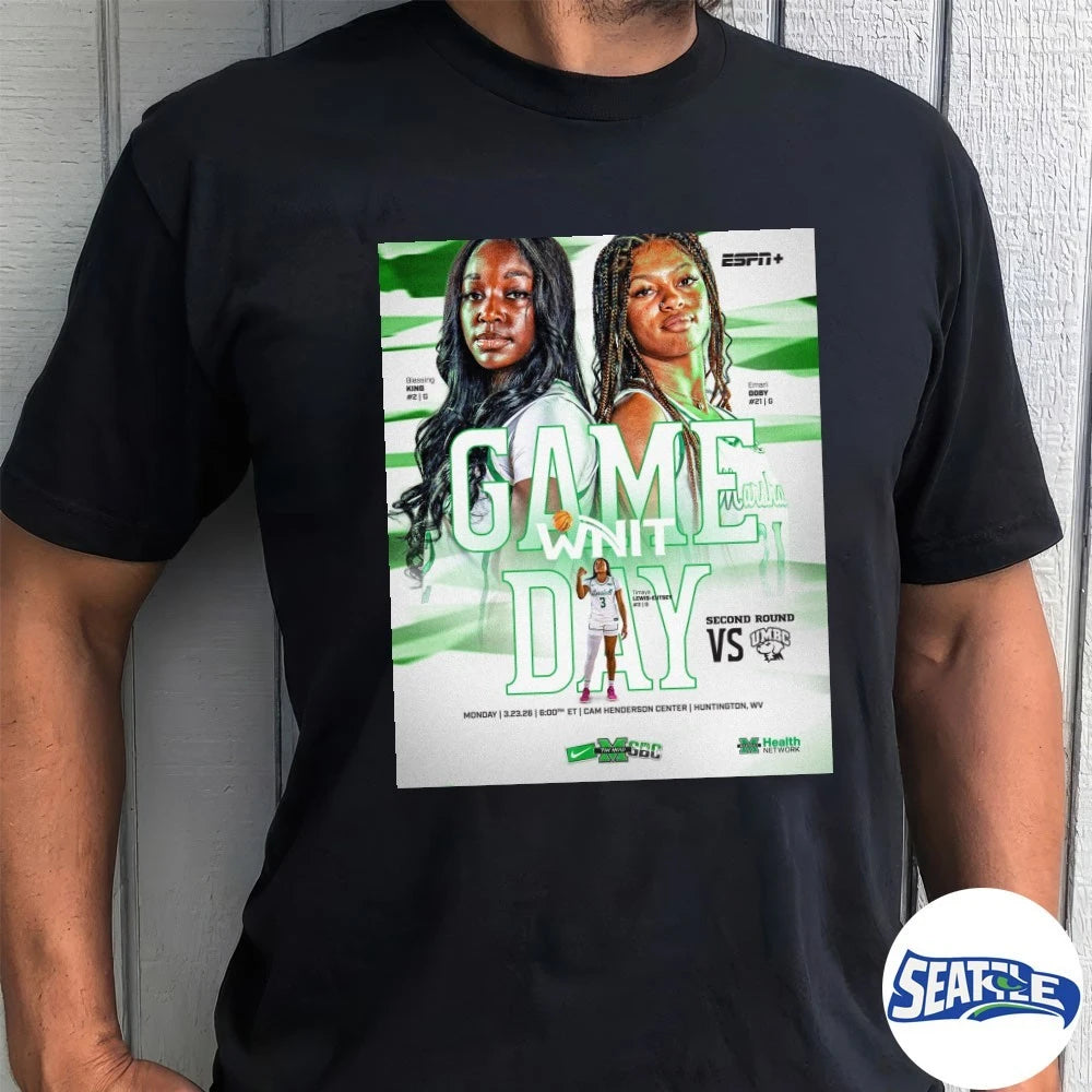 Official Marshall Women’s Basketball Game Day Win It March 23 2026 Cam Henderson Center Huntington WV Poster t-shirt