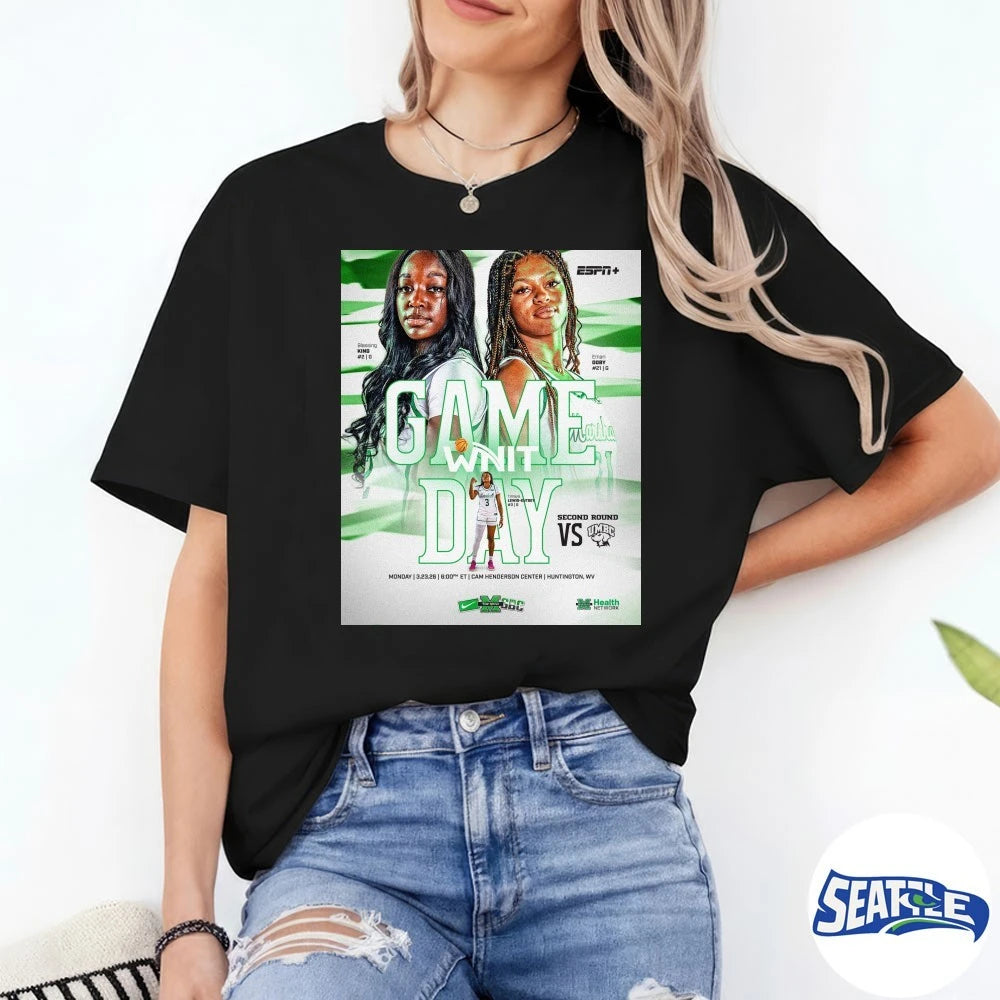 Official Marshall Women’s Basketball Game Day Win It March 23 2026 Cam Henderson Center Huntington WV Poster t-shirt