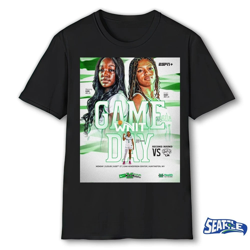 Official Marshall Women’s Basketball Game Day Win It March 23 2026 Cam Henderson Center Huntington WV Poster t-shirt