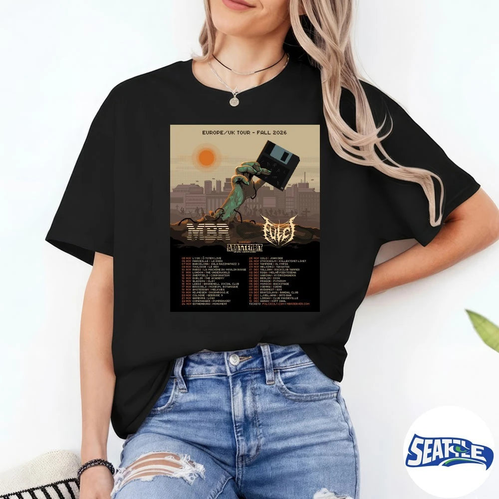 Official Master Boot Record and Fulci Europe UK Tour Fall 2026 Poster t-shirt
