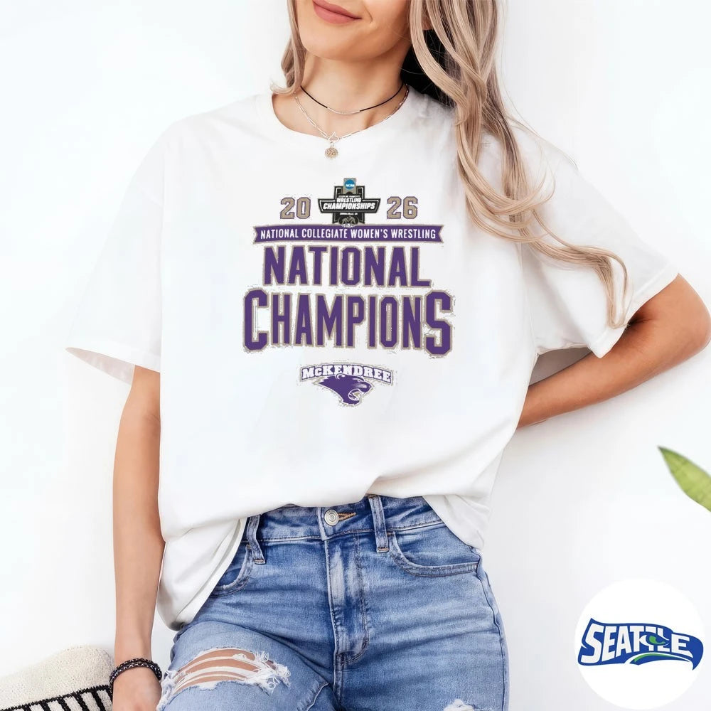 Official McKendree Bearcats 2026 NCAA National Collegiate Women’s Wrestling National Champions t-shirt