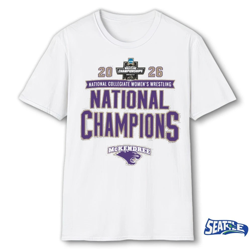 Official McKendree Bearcats 2026 NCAA National Collegiate Women’s Wrestling National Champions t-shirt