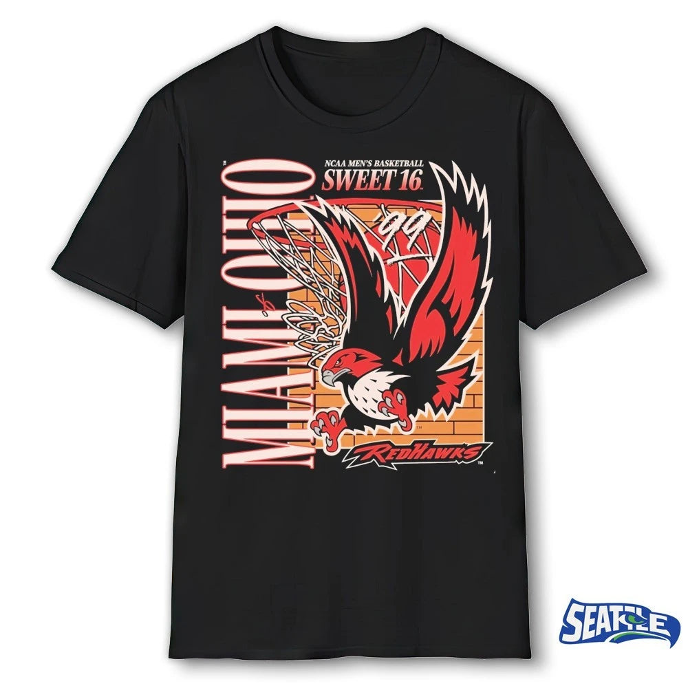 Official Miami RedHawks NCAA Men’s Basketball 1999 Sweet Sixteen t-shirt
