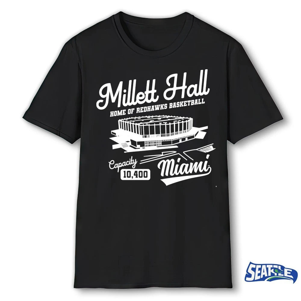 Official Miami RedHawks Red Where I’m From Basketball Millett Hall Home Of Redhawks Basketball t-shirt