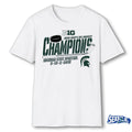 Official Michigan State Spartans 2026 Big Ten Ice Hockey Champions 3 In A Row t-shirt