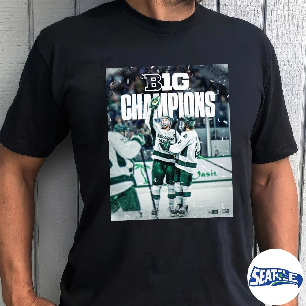 Official Michigan State Spartans Back To Back To Back Big Ten Regular-Season Championship Poster t-shirt